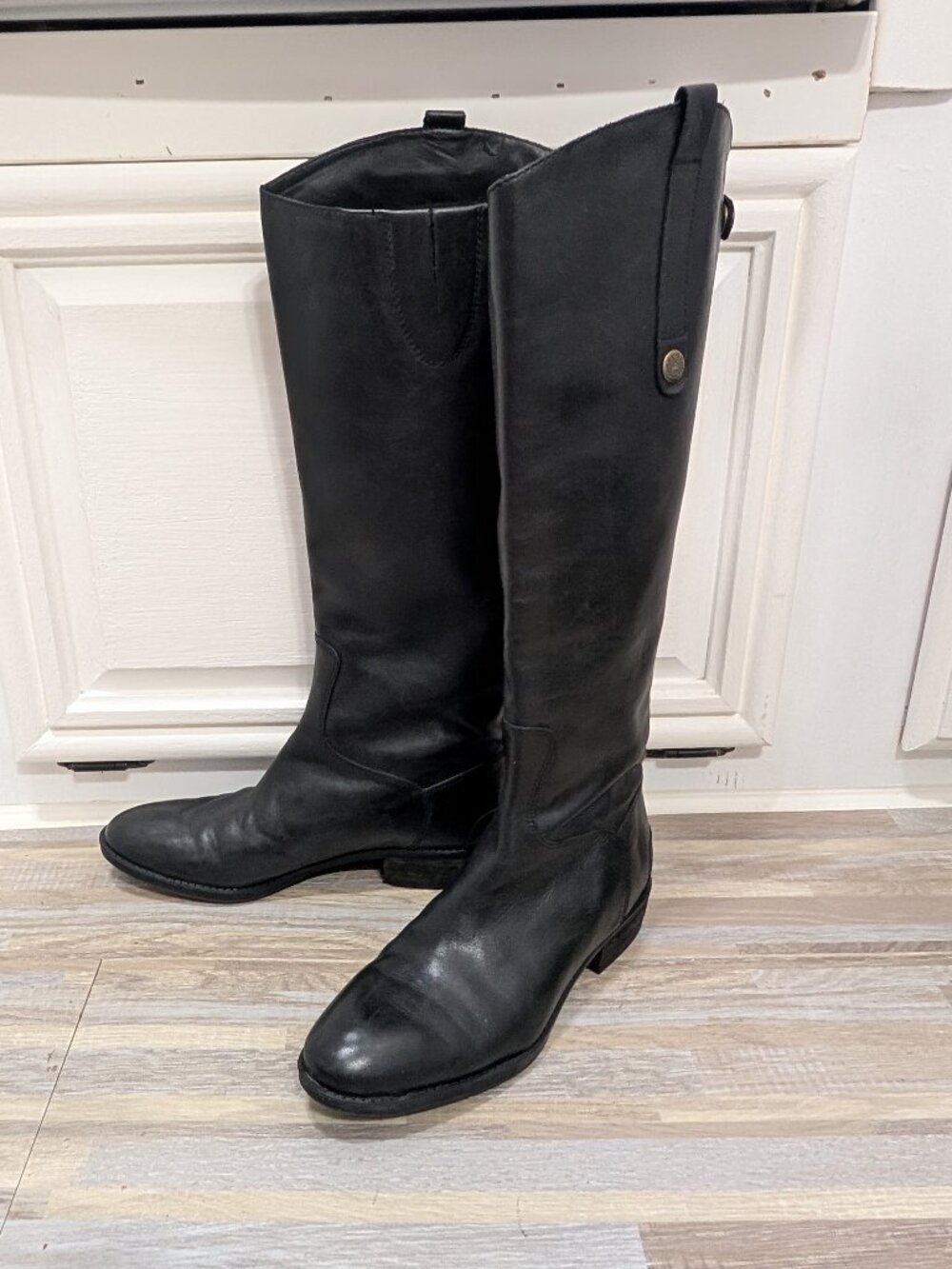 Sam Edelman Women's Penny Black Leather Riding Boot Size 8